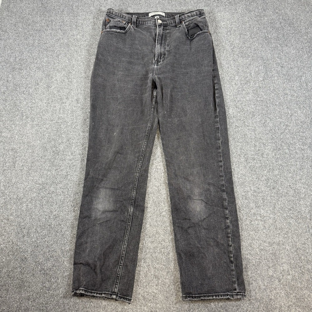 Abercrombie &‎ Fitch Jeans Womens 29/8L Black Ankle Straight Ultra High Rise